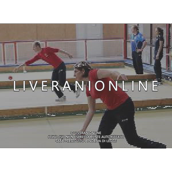 IMOLA 06 09 2019 ASBID BOCCIOFILA SQUADRA RUSSA DI MOSCA IN ALLENAMENTO A IMOLA PER I CAMPIONATI EUROPEI DI BOCCE PRESENTE VICE SINDACO PATRIC CAVINA FOTO GIANNI SANNA-AG ALDO LIVERANI SAS