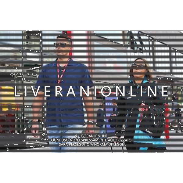 Claire Williams (GBR) Williams Racing Deputy Team Principal with husband Marc Harris (GBR). 07.09.2019. Formula 1 World Championship, Rd 14, Italian Grand Prix, Monza, Italy, Qualifying Day. AG ALDO LIVERANI SAS-ONLY ITALY