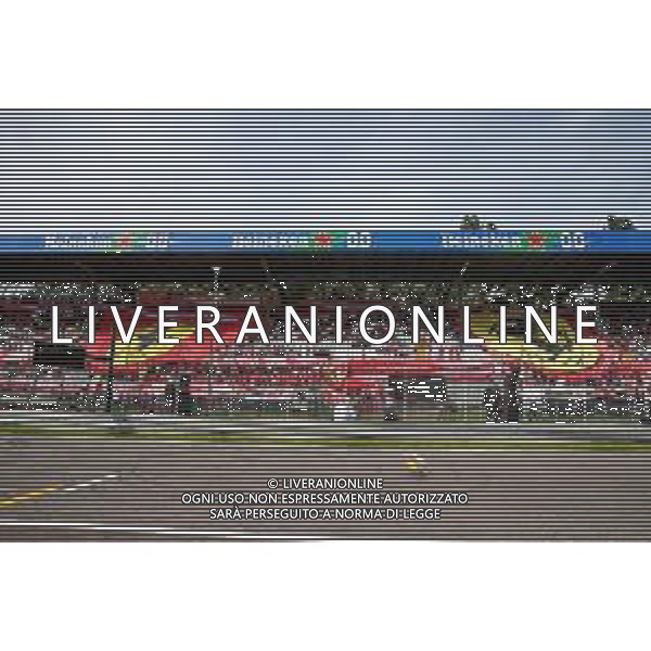 Ferrari flags with fans in the grandstand. 07.09.2019. Formula 1 World Championship, Rd 14, Italian Grand Prix, Monza, Italy, Qualifying Day. AG ALDO LIVERANI SAS-ONLY ITALY