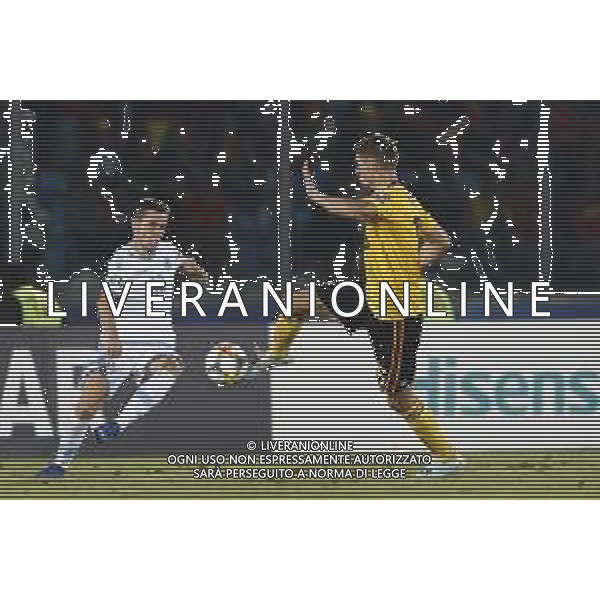 UEFA Euro 2020 - Qualificazioni del gruppo I San Marino - Belgio - nella foto: Yari Verschaeren ©Claudio Zamagni/Agenzia Aldo Liverani s.a.s. Thomas Meunier (Belgium) during the UEFA Euro 2020 Qualifier Group I between San Marino and Belgium at San Marino Olympic Stadium on September 6 2019 in Serravalle - Republic of San Marino photo credit by Claudio Zamagni/Agenzia Aldo Liverani s.a.s.