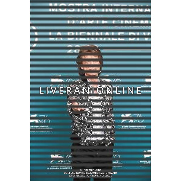 Mick Jagger poses during a photocall for the film "The Burnt Orange Heresy" presented out of competition on September 7, 2019 during the 76th Venice Film Festival at Venice Lido. - 76ma Mostra Internazionale d’Arte Cinematografica Venezia 07.09.2019 ©Alessio marini / AGENZIA ALDO LIVERANI SAS