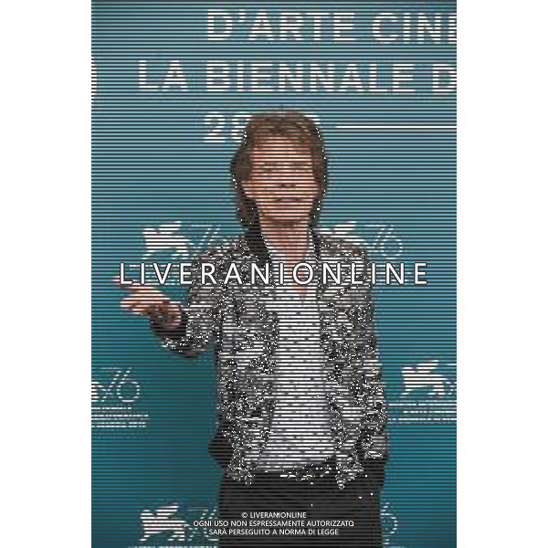 Mick Jagger poses during a photocall for the film "The Burnt Orange Heresy" presented out of competition on September 7, 2019 during the 76th Venice Film Festival at Venice Lido. - 76ma Mostra Internazionale d’Arte Cinematografica Venezia 07.09.2019 ©Alessio marini / AGENZIA ALDO LIVERANI SAS