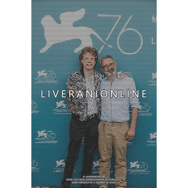 Mick Jagger and Giuseppe Capotondi attend "The Burnt Orange Heresy" photocall during the 76th Venice Film Festival at Sala Grande on September 07, 2019 in Venice, Italy. - 76ma Mostra Internazionale d’Arte Cinematografica Venezia 07.09.2019 ©Alessio marini / AGENZIA ALDO LIVERANI SAS