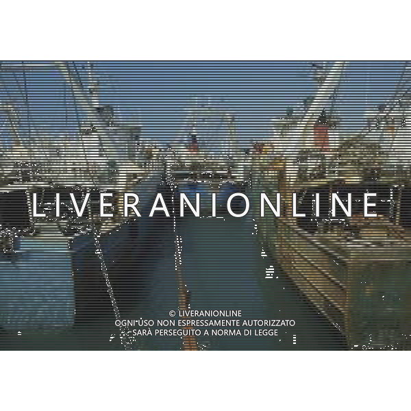 1990 MAZZARA DEL VALLO NELLA FOTO IMBACAZIONI PESCHERECCI A MAZZARA DEL VALLO AG ALDO LIVERANI SAS