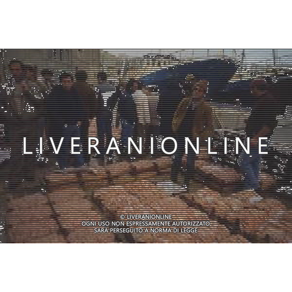 1990 MAZZARA DEL VALLO NELLA FOTO MERCATO DEL PESCE AL PORTO AG ALDO LIVERANI SAS