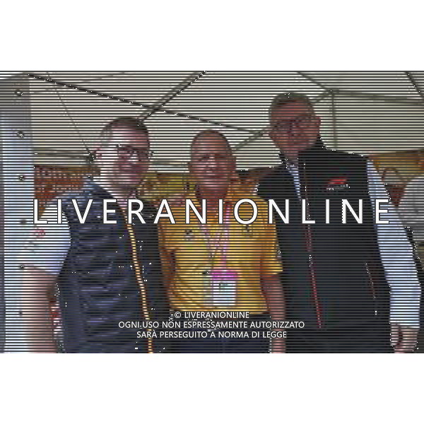 (L to R): Andreas Seidl, McLaren Managing Director with Jody Scheckter (RSA) and Ross Brawn (GBR) Managing Director, Motor Sports. 08.09.2019. Formula 1 World Championship, Rd 14, Italian Grand Prix, Monza, Italy, Race Day. AG ALDO LIVERANI SAS-ONLY ITALY