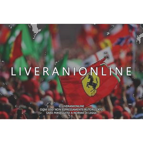 Ferrari fans celebrate at the podium. - tifosi 08.09.2019. Formula 1 World Championship, Rd 14, Italian Grand Prix, Monza, Italy, Race Day. / AGENZIA ALDO LIVERANI SAS - ITALY ONLY EDITORIAL USE ONLY - Gp F1 Italia Gara Monza 08.09.2019