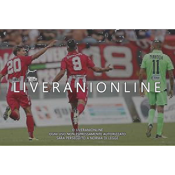 VIS PESARO - SAMBENEDETTESE Campionato di Calcio serie C 08/09/2019. nella foto: Esultanza Francesco Grandolfo (vis pesaro) dopo il goal ©Claudio Zamagni/Agenzia Aldo Liverani s.a.s. / AGENZIA ALDO LIVERANI SAS