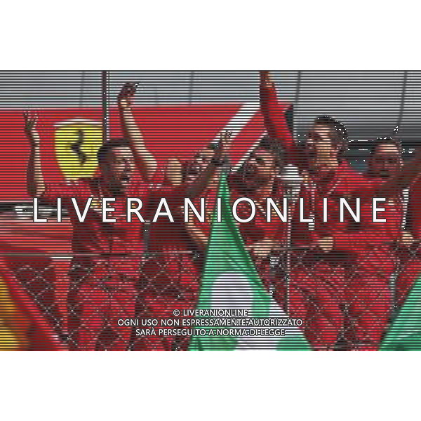 Ferrari celebrate at the podium. 08.09.2019. Formula 1 World Championship, Rd 14, Italian Grand Prix, Monza, Italy, Race Day. AG ALDO LIVERANI SAS-ONLY ITALY