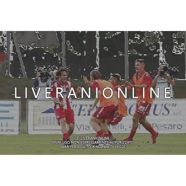 VIS PESARO - SAMBENEDETTESE Campionato di Calcio serie C 08/09/2019. nella foto: Esultanza Davide Voltan (vis pesaro) dopo il goal ©Claudio Zamagni/Agenzia Aldo Liverani s.a.s. / AGENZIA ALDO LIVERANI SAS