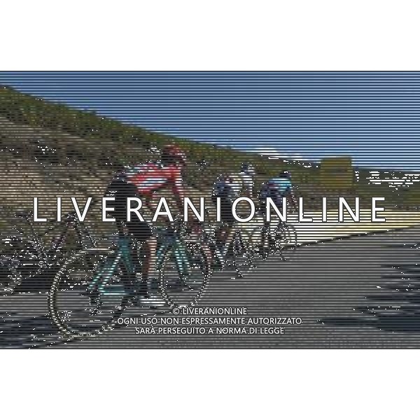 08-09-2019 Vuelta A Espana; Tappa 15 Tineo - Santuario Del Acebo; 2019, Movistar; 2019, Jumbo - Visma; Soler, Marc; Valverde, Alejandro; Roglic, Primoz; Puerto Del Acebo; ©SIROTTI / AGENZIA ALDO LIVERANI SAS