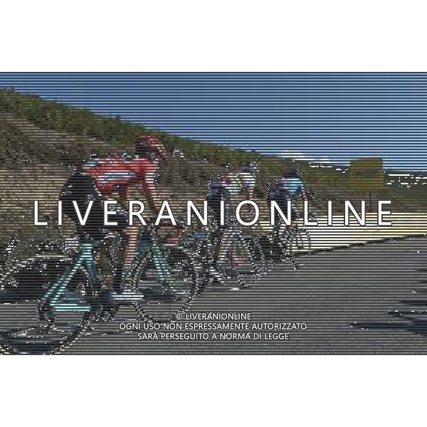 08-09-2019 Vuelta A Espana; Tappa 15 Tineo - Santuario Del Acebo; 2019, Movistar; 2019, Jumbo - Visma; Soler, Marc; Valverde, Alejandro; Roglic, Primoz; Puerto Del Acebo; ©SIROTTI / AGENZIA ALDO LIVERANI SAS