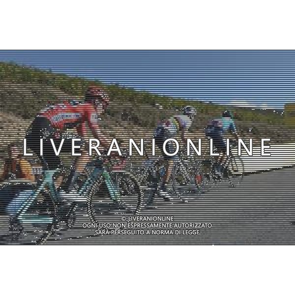 08-09-2019 Vuelta A Espana; Tappa 15 Tineo - Santuario Del Acebo; 2019, Movistar; 2019, Jumbo - Visma; Soler, Marc; Valverde, Alejandro; Roglic, Primoz; Puerto Del Acebo; ©SIROTTI / AGENZIA ALDO LIVERANI SAS