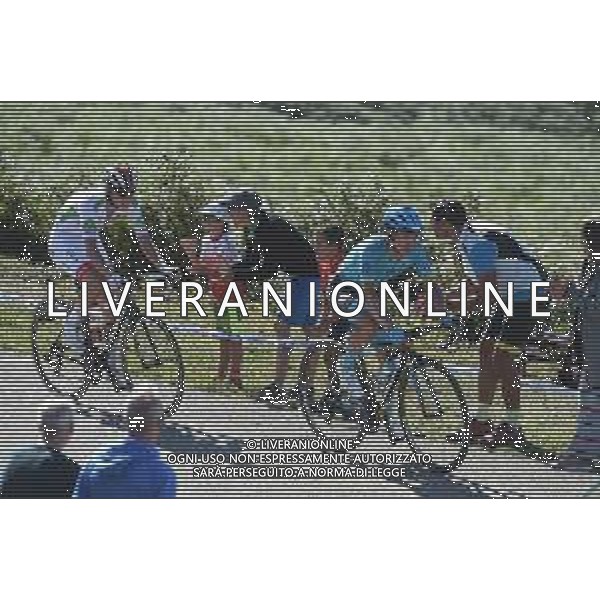 08-09-2019 Vuelta A Espana; Tappa 15 Tineo - Santuario Del Acebo; 2019, Astana; 2019, Uae - Emirates; Lopez Moreno, Miguel Angel; Pogacar, Tadej; Puerto Del Acebo; ©SIROTTI / AGENZIA ALDO LIVERANI SAS