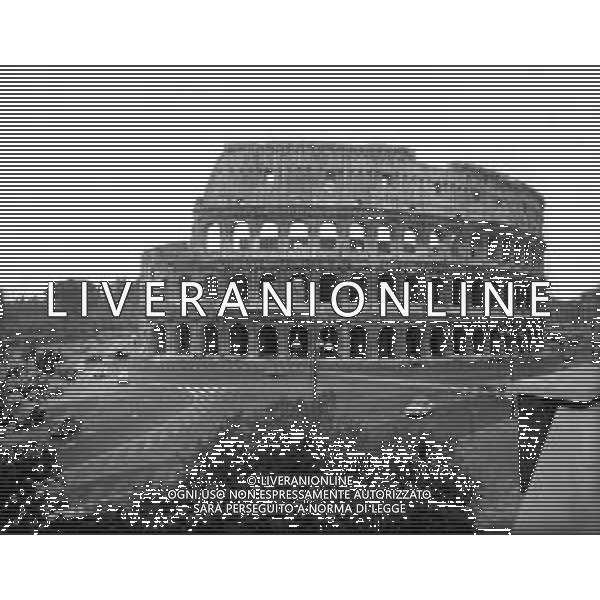 1950 ROMA CITTA\' NELLA FOTO IL COLOSSEO AG ALDO LIVERANI SAS