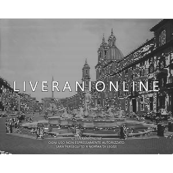 1950 ROMA CITTA\' NELLA FOTO FONTANA DEL MORO IN PIAZZA NAVONA AG ALDO LIVERANI SAS