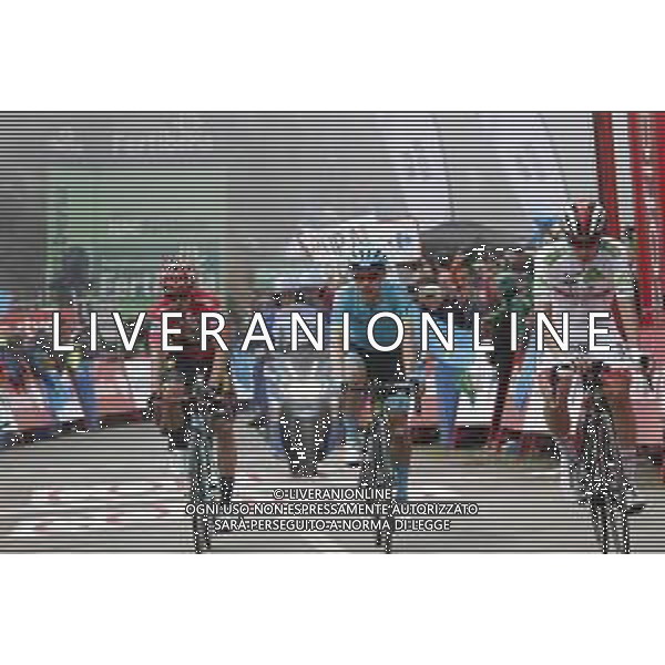 09-09-2019 Vuelta A Espana; Tappa 16 Pravia - Alto De La Cubilla; 2019, Uae - Emirates; 2019, Jumbo - Visma; 2019, Astana; Pogacar, Tadej; Roglic, Primoz; Lopez Moreno, Miguel Angel; Alto De La Cubilla; ©SIROTTI / AGENZIA ALDO LIVERANI SAS