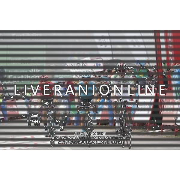 09-09-2019 Vuelta A Espana; Tappa 16 Pravia - Alto De La Cubilla; 2019, Uae - Emirates; 2019, Jumbo - Visma; 2019, Astana; Pogacar, Tadej; Roglic, Primoz; Lopez Moreno, Miguel Angel; Alto De La Cubilla; ©SIROTTI / AGENZIA ALDO LIVERANI SAS