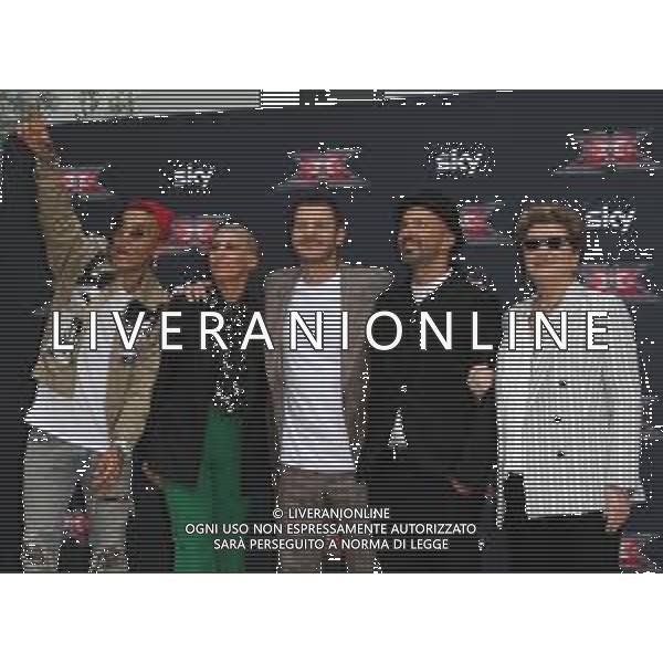 Milano ( MI ) 10/09/2019 SKY -Conferenza Stampa Presentazione X FACTOR Nella foto: Sfera Ebbasta, Malika Ayane, Alessandro Cattelan, Samuel e Mara Maionchi PH Lauro Montagnini / AGENZIA ALDO LIVERANI SAS