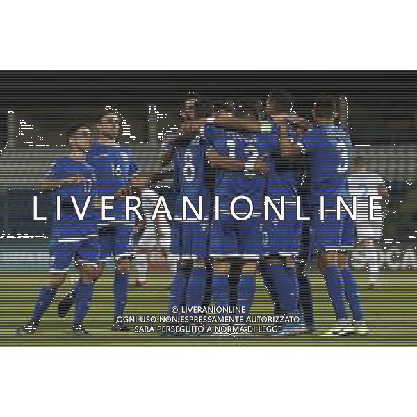 UEFA Euro 2020 - Qualificazioni del gruppo I San Marino - Cipro 09/09/2019 nella foto: esultanza cipro dopo il goal ©Claudio Zamagni/Agenzia Aldo Liverani s.a.s. cyprus celebrates after scoring a goal during the UEFA Euro 2020 Qualifier Group I between San Marino and Cyprus at San Marino Olympic Stadium on September 9 2019 in Serravalle - Republic of San Marino photo credit by Claudio Zamagni/Agenzia Aldo Liverani s.a.s. / AGENZIA ALDO LIVERANI SAS