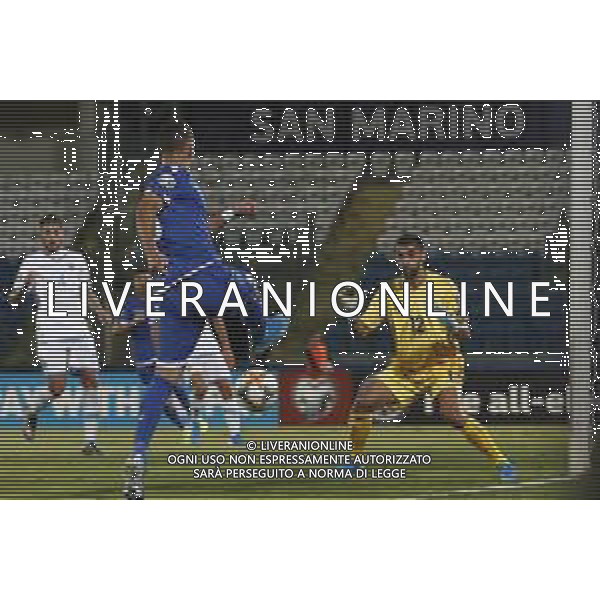 UEFA Euro 2020 - Qualificazioni del gruppo I San Marino - Cipro 09/09/2019 nella foto: Pieros Sotiriou e Simone Benedettini ©Claudio Zamagni/Agenzia Aldo Liverani s.a.s. Pieros S?t?riou during the UEFA Euro 2020 Qualifier Group I between San Marino and Cyprus at San Marino Olympic Stadium on September 9 2019 in Serravalle - Republic of San Marino photo credit by Claudio Zamagni/Agenzia Aldo Liverani s.a.s. / AGENZIA ALDO LIVERANI SAS