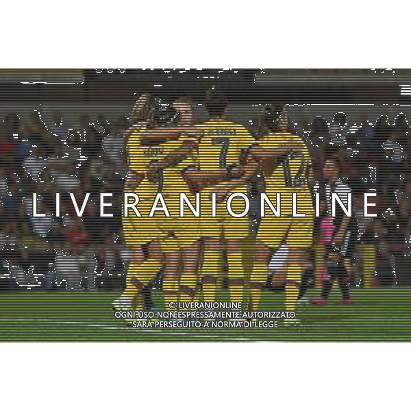 Alessandria 11.09.2019 Stadio Moccagatta Juventus vs Barcellona Sedicesimi Champions League Femminile 2019/2020 ©Viganti/Agenzia Aldo Liverani Nella foto: esultanza barcellona / AGENZIA ALDO LIVERANI SAS