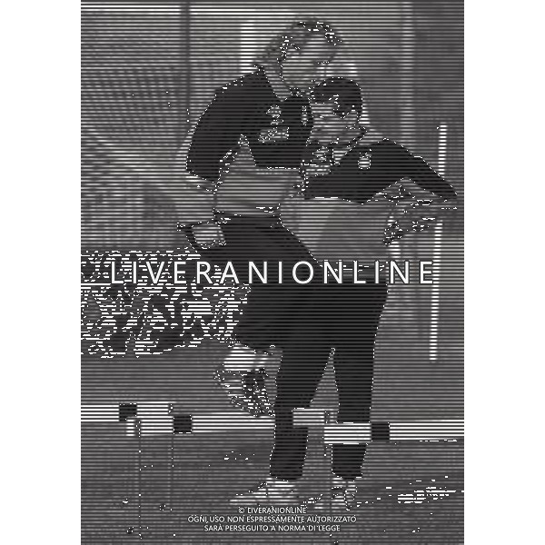 1991-1992 APPIANO GENTILE ALLENAMENTO INTER NELLA FOTO CORRADO ORRICO E ANDREAS BREHME AG ALDO LIVERANI SAS