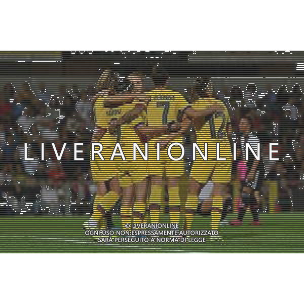 Alessandria 11.09.2019 Stadio Moccagatta Juventus vs Barcellona Sedicesimi Champions League Femminile 2019/2020 ©Viganti/Agenzia Aldo Liverani Nella foto: esultanza barcellona