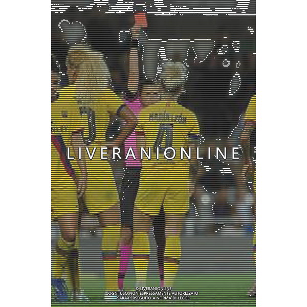 Alessandria 11.09.2019 Stadio Moccagatta Juventus vs Barcellona Sedicesimi Champions League Femminile 2019/2020 ©Viganti/Agenzia Aldo Liverani Nella foto: espulsione maria leon