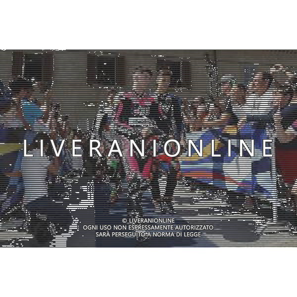 REPUBBLICA di SAN MARINO 12/09/2019 - MotoGP Parade i Piloti del Motomondiale sul piazzale della Liberta\'. nella foto: Fabio Di Giannantonio e luca marini ©Claudio Zamagni/Agenzia Aldo Liverani s.a.s. / AGENZIA ALDO LIVERANI SAS