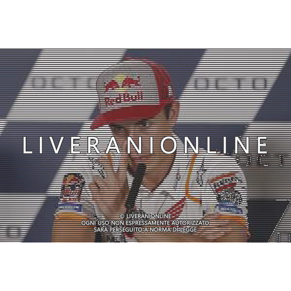 MotoGP 12/09/2019 - Gran Premio OCTO di San Marino e della Riviera di Rimini al Misano World Circuit Marco Simoncelli. nella foto: Marc Marquez (HONDA HRC TEAM) in conferenza stampa ©Claudio Zamagni/Agenzia Aldo Liverani s.a.s. Marc Marquez (HONDA HRC TEAM)during press conference before Gran Prix OCTO of San Marino and Rimini at Misano World Circuit Marco Simoncelli 09 september 2019. photo credit: Claudio Zamagni/Aldo Liverani Photo Agency / AGENZIA ALDO LIVERANI SAS