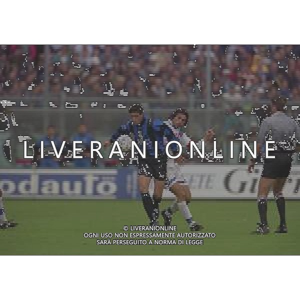 28-03-1999 BERGAMO-CAMPIONATO DI CALCIO SERIE B ATALANTA BRESCIA 1-1 NELLA FOTO CORRADO COLOMBO E DANIELE ADANI AG ALDO LIVERANI SAS