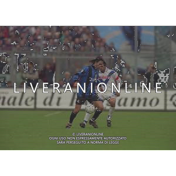 28-03-1999 BERGAMO-CAMPIONATO DI CALCIO SERIE B ATALANTA BRESCIA 1-1 NELLA FOTO CRISTANO DONI E DANIELE ADANI AG ALDO LIVERANI SAS