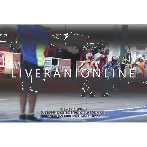 MotoGP 13/09/2019 - Gran Premio OCTO di San Marino e della Riviera di Rimini al Misano World Circuit Marco Simoncelli. nella foto: Marc Marquez (HONDA HRC TEAM) Alex Rins (TEAM SUZUKI ECSTAR) ©Claudio Zamagni/Agenzia Aldo Liverani s.a.s. Marc Marquez (HONDA HRC TEAM) Alex Rins (TEAM SUZUKI ECSTAR) during Gran Prix OCTO of San Marino and Rimini at Misano World Circuit Marco Simoncelli 13 september 2019. photo credit by Claudio Zamagni/Aldo Liverani Photo Agency / AGENZIA ALDO LIVERANI SAS