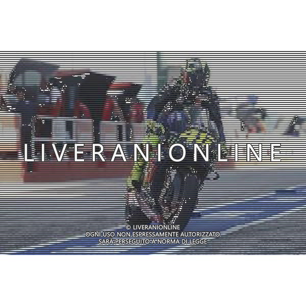 MotoGP 13/09/2019 - Gran Premio OCTO di San Marino e della Riviera di Rimini al Misano World Circuit Marco Simoncelli. nella foto: Valentino Rossi (MONSTER ENERGY YAMAHA MotoGP) ©Claudio Zamagni/Agenzia Aldo Liverani s.a.s. Valentino Rossi (MONSTER ENERGY YAMAHA MotoGP) during Gran Prix OCTO of San Marino and Rimini at Misano World Circuit Marco Simoncelli 13 september 2019. photo credit by Claudio Zamagni/Aldo Liverani Photo Agency / AGENZIA ALDO LIVERANI SAS