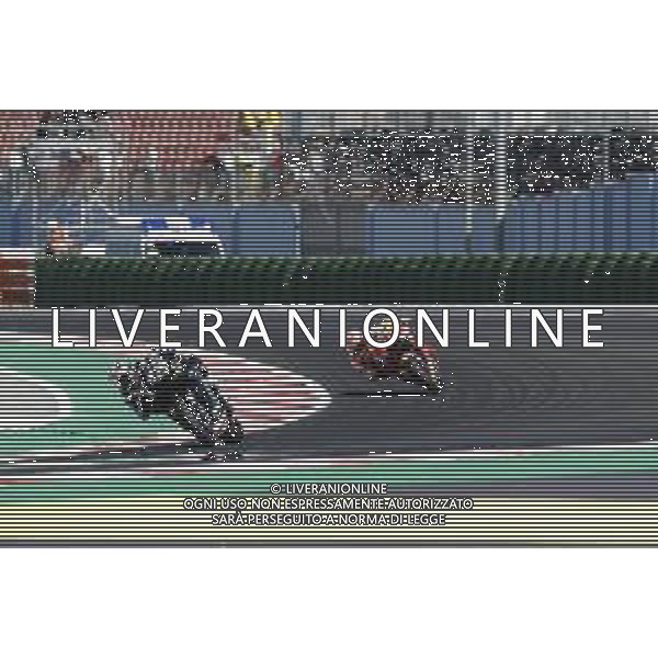 MotoGP 13/09/2019 - Gran Premio OCTO di San Marino e della Riviera di Rimini al Misano World Circuit Marco Simoncelli. nella foto: Marc Marquez (HONDA HRC TEAM) Maverick Vinales (MONSTER ENERGY YAMAHA MotoGP) ©Claudio Zamagni/Agenzia Aldo Liverani s.a.s. Marc Marquez (HONDA HRC TEAM) Maverick Vinales (MONSTER ENERGY YAMAHA MotoGP) during Gran Prix OCTO of San Marino and Rimini at Misano World Circuit Marco Simoncelli 13 september 2019. photo credit by Claudio Zamagni/Aldo Liverani Photo Agency / AGENZIA ALDO LIVERANI SAS