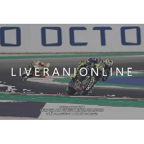MotoGP 13/09/2019 - Gran Premio OCTO di San Marino e della Riviera di Rimini al Misano World Circuit Marco Simoncelli. nella foto: Valentino Rossi (MONSTER ENERGY YAMAHA MotoGP) ©Claudio Zamagni/Agenzia Aldo Liverani s.a.s. Valentino Rossi (MONSTER ENERGY YAMAHA MotoGP) during Gran Prix OCTO of San Marino and Rimini at Misano World Circuit Marco Simoncelli 13 september 2019. photo credit by Claudio Zamagni/Aldo Liverani Photo Agency / AGENZIA ALDO LIVERANI SAS