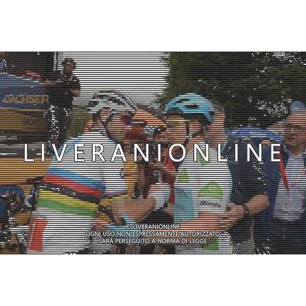14-09-2019 Vuelta A Espana; Tappa 20 Arenas De San Pedro - Plataforma De Gredos; 2019, Movistar; 2019, Astana; Valverde, Alejandro; Lopez Moreno, Miguel Angel; Arenas De San Pedro; ©SIROTTI / AGENZIA ALDO LIVERANI SAS