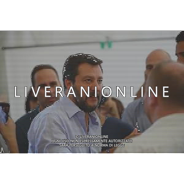 Matteo Salvini al raduno Lega Giovani a Pontida Raduno Nazionale Lega e Lega Giovani a Pontida (BG) 14.09.2019 Nella Foto: Matteo Salvini Ph.Soli-Ag. Aldo Liverani / AGENZIA ALDO LIVERANI SAS