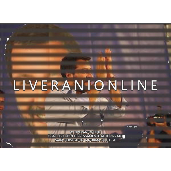 Matteo Salvini al raduno Lega Giovani a Pontida Raduno Nazionale Lega e Lega Giovani a Pontida (BG) 14.09.2019 Nella Foto: Matteo Salvini Ph.Soli-Ag. Aldo Liverani / AGENZIA ALDO LIVERANI SAS