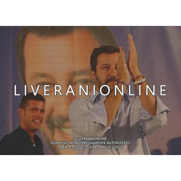 Matteo Salvini al raduno Lega Giovani a Pontida Raduno Nazionale Lega e Lega Giovani a Pontida (BG) 14.09.2019 Nella Foto: Matteo Salvini Ph.Soli-Ag. Aldo Liverani / AGENZIA ALDO LIVERANI SAS