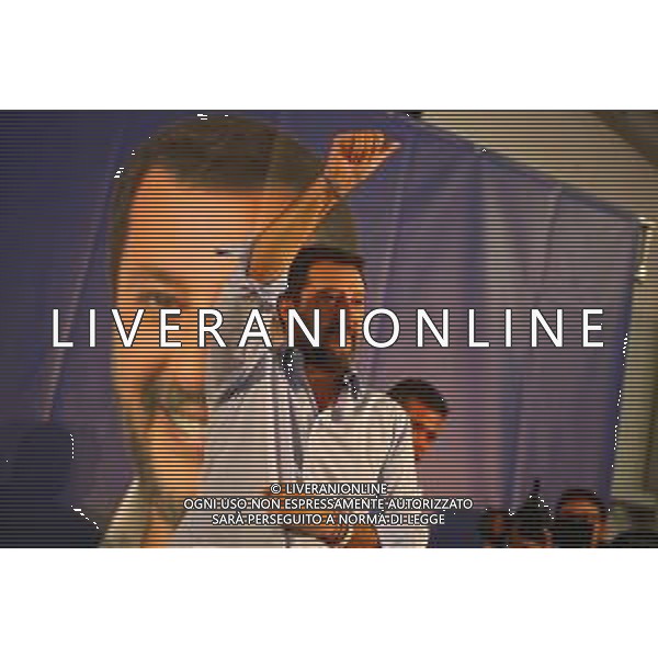 Matteo Salvini al raduno Lega Giovani a Pontida Raduno Nazionale Lega e Lega Giovani a Pontida (BG) 14.09.2019 Nella Foto: Matteo Salvini Ph.Soli-Ag. Aldo Liverani / AGENZIA ALDO LIVERANI SAS