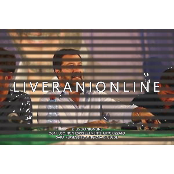 Matteo Salvini al raduno Lega Giovani a Pontida Raduno Nazionale Lega e Lega Giovani a Pontida (BG) 14.09.2019 Nella Foto: Matteo Salvini Ph.Soli-Ag. Aldo Liverani / AGENZIA ALDO LIVERANI SAS