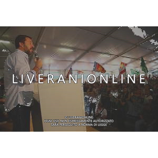 Matteo Salvini al raduno Lega Giovani a Pontida Raduno Nazionale Lega e Lega Giovani a Pontida (BG) 14.09.2019 Nella Foto: Matteo Salvini Ph.Soli-Ag. Aldo Liverani / AGENZIA ALDO LIVERANI SAS