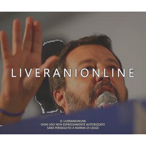 Matteo Salvini al raduno Lega Giovani a Pontida Raduno Nazionale Lega e Lega Giovani a Pontida (BG) 14.09.2019 Nella Foto: Matteo Salvini Ph.Soli-Ag. Aldo Liverani / AGENZIA ALDO LIVERANI SAS