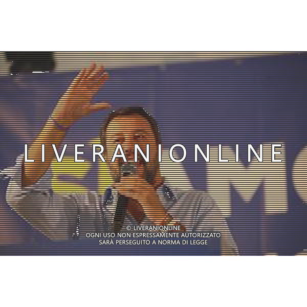 Matteo Salvini al raduno Lega Giovani a Pontida Raduno Nazionale Lega e Lega Giovani a Pontida (BG) 14.09.2019 Nella Foto: Matteo Salvini Ph.Soli-Ag. Aldo Liverani / AGENZIA ALDO LIVERANI SAS