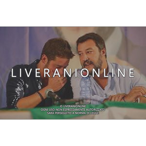 Matteo Salvini al raduno Lega Giovani a Pontida Raduno Nazionale Lega e Lega Giovani a Pontida (BG) 14.09.2019 Nella Foto: Matteo Salvini e Luca Toccalini Ph.Soli-Ag. Aldo Liverani / AGENZIA ALDO LIVERANI SAS