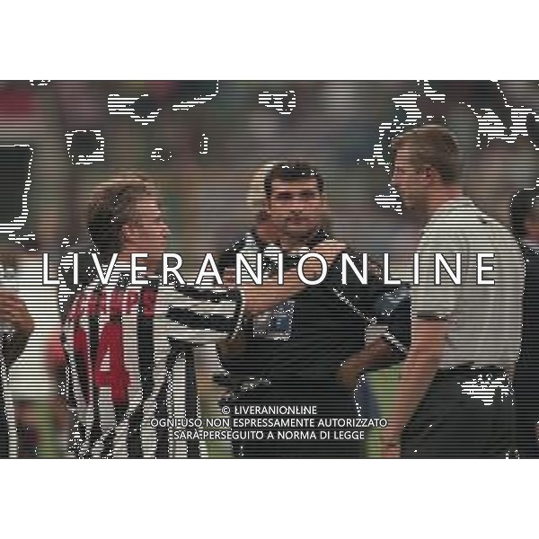 1998-1999 MILANO- TROFEO LUIGI BERLUSCONI MILAN JUVENTUS NELLA FOTO DIDIER DESCHAMPS E ANGELO PERUZZI AG ALDO LIVERANI SAS