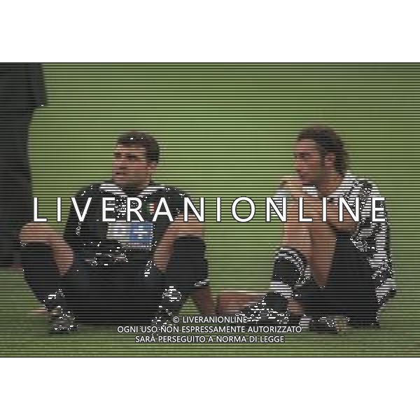 1998-1999 MILANO- TROFEO LUIGI BERLUSCONI MILAN JUVENTUS NELLA FOTO ANGELO PERUZZI CON MARK IULIANO AG ALDO LIVERANI SAS