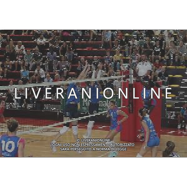 IMOLA 14 09 2019 DIFFUSIONE SPORT1∞TORNEO MC DONALD\'S IMOLA FINALE SAUGELLA MONZA-LARDINI FILOTTRANO NELLA FOTO FASE DI GIOCO DELLA SAUGELLA MONZA - VOLLEY PALLAVOLO FEMMINILE ©SANNA / AGENZIA ALDO LIVERANI SAS